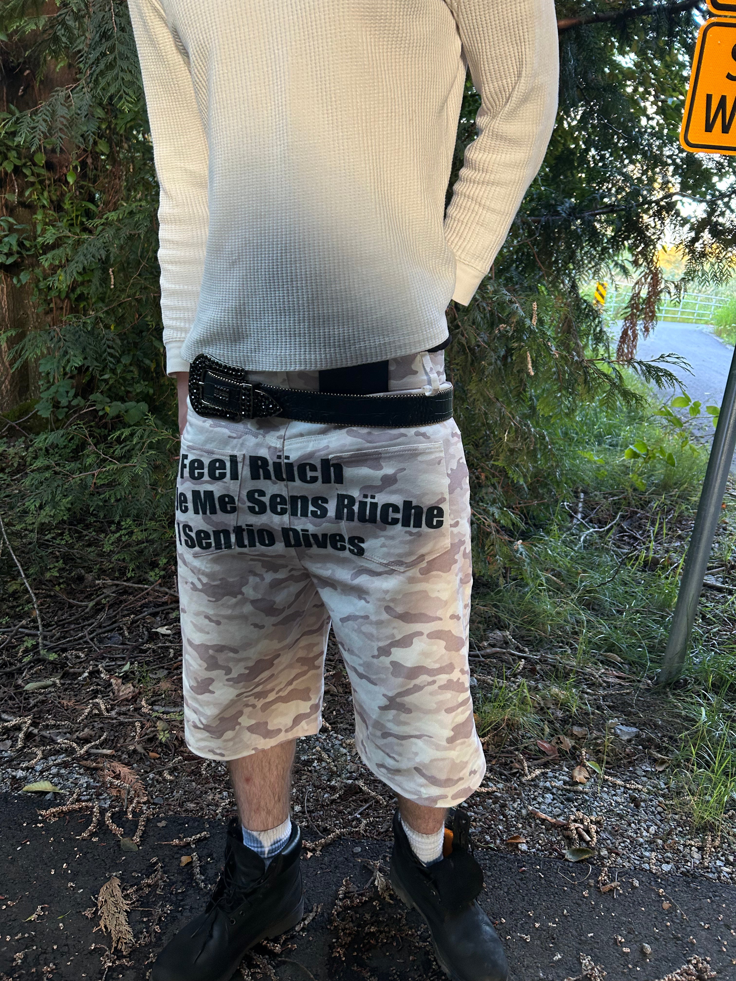 "I Feel Rüch" Camo Jorts